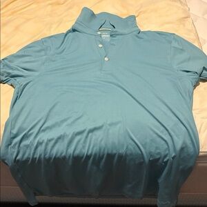 J. Crew Performance Teal Polo Shirt